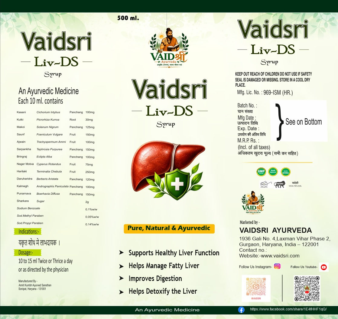 Vaidsri Liv-DS Syrup ( Liver Care)
