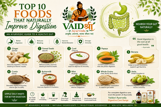Top 10 Foods That Naturally Improve Digestion: An Ayurvedic Guide to a Healthy Gut