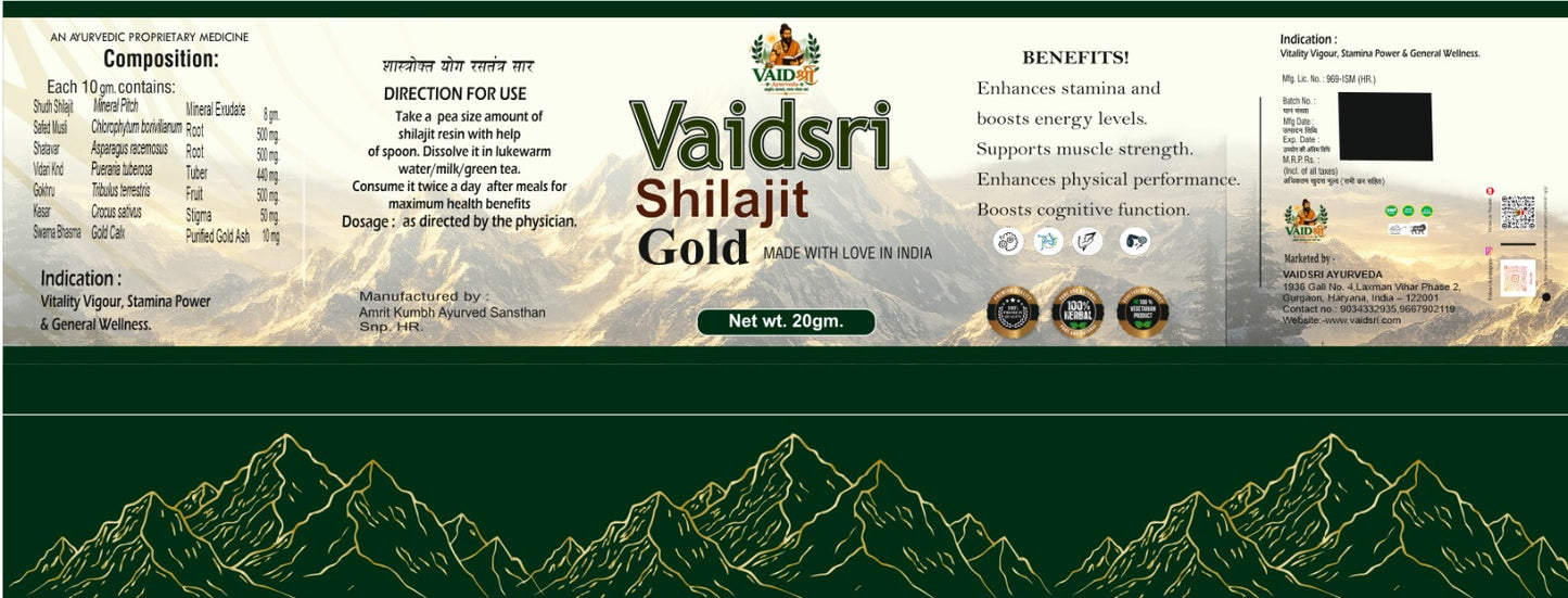Vaidsri Shilajit Gold